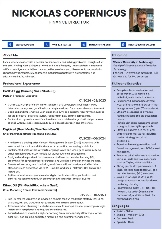 Przykład CV 2