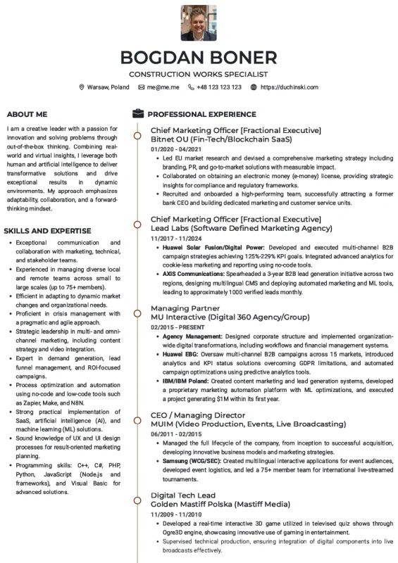 Przykład CV 4